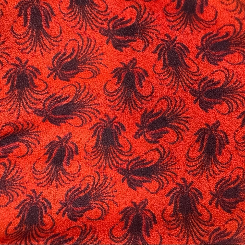 Treasure & Bond Long Sleeve Peasant Blouse Lightweight Red V-neck Medium Flowy - Picture 10 of 11